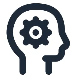 Head Cog Line Icon