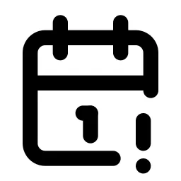 Calendar Exclamation Line Icon