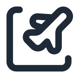 Airplane Box Line Icon