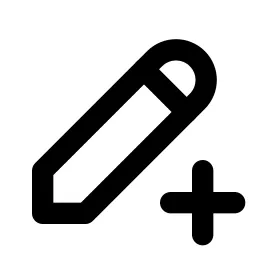 Pencil Plus Line Icon