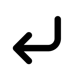Corner Down Left Line Icon