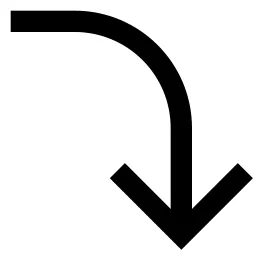 Curve Arrow Down Icon