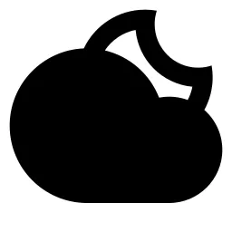 Moon Cloudy Fill Icon