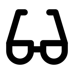 Eyeglass Line Icon