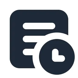 Textbox Clock Solid Icon