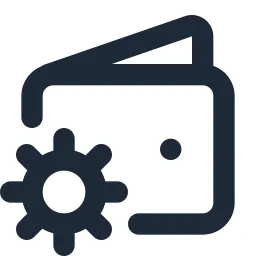 Wallet Settings Line Icon