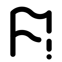 Flag Exclamation Line Icon