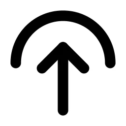 Arrow Up To Arc Line Icon
