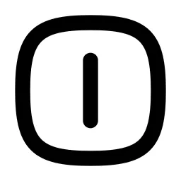 Square Rounded Letter I Line Icon