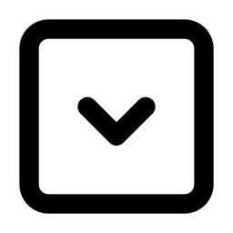 Square Chevron Down Line Icon