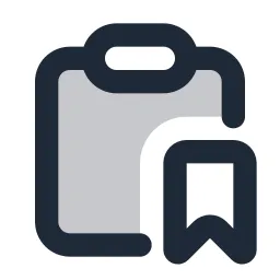 Clipboard Bookmark Duotone Icon