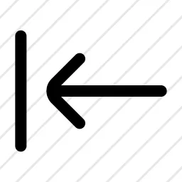 Arrow Wall Left Align Left Icon