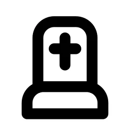 Grave 2 Line Icon