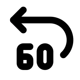 Rewind Backward 60 Line Icon