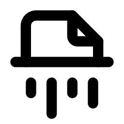 File Shredder Line Icon