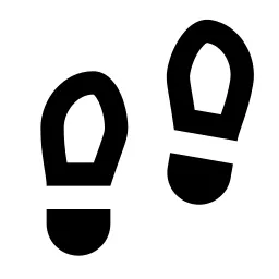 Footprint Line Icon