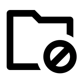 Folder Forbid Line Icon