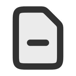 Document Remove Duotone Icon