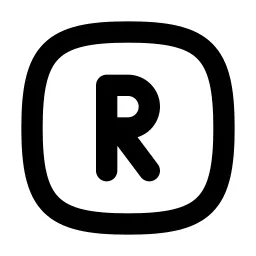 Square Rounded Letter R Line Icon