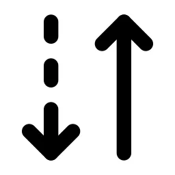 Arrows Transfer Up Line Icon