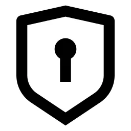 Shield Keyhole Line Icon