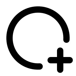 Circle Plus 2 Line Icon