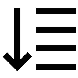 Align Justify Down Icon