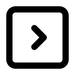 Square Chevron Right Line Icon