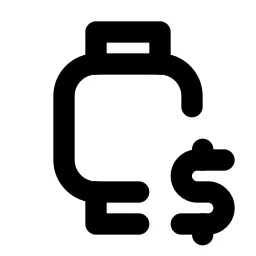 Device Watch Dollar Line Icon