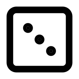 Dice 3 Line Icon