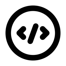 Code Circle 2 Line Icon