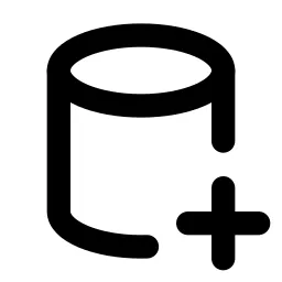Cylinder Plus Line Icon