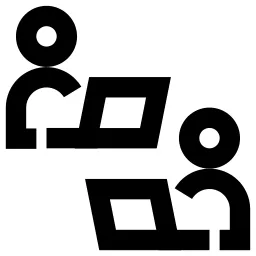 Team Laptop Remote Working Icon