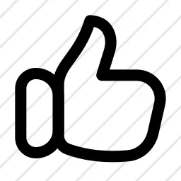 Thumb Up Curved Icon
