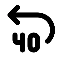 Rewind Backward 40 Line Icon