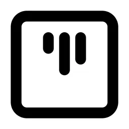 Align Box Top Center Line Icon