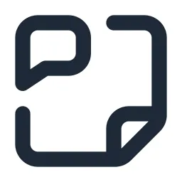 Note Chat Line Icon