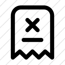 Receipt Storno Close Remove Icon