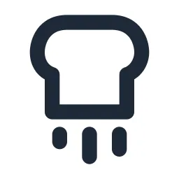 Bread Toast Jump Line Icon