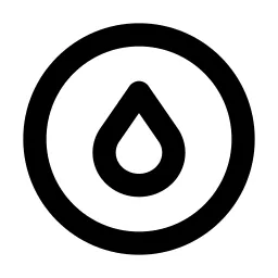 Drop Circle Line Icon