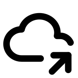 Cloud Share Line Icon