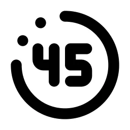 Time Duration 45 Line Icon