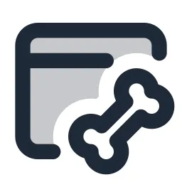 Browser Bone Duotone Icon