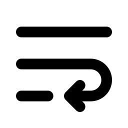 Text Wrap Line Icon