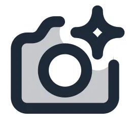 Camera Sparkle Duotone Icon