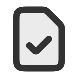 Document Check Duotone Icon