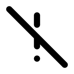 Exclamation Mark Off Line Icon