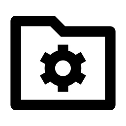 Folder Settings Line Icon
