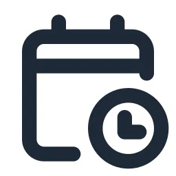 Calendar Clock Line Icon