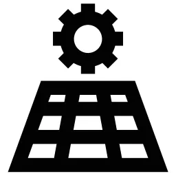 Solar Panel Sun Icon